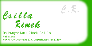 csilla rimek business card